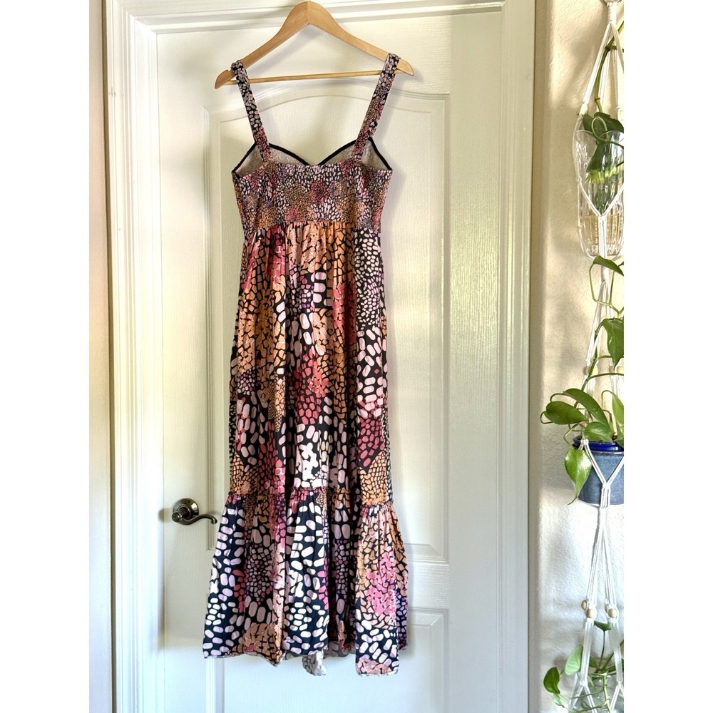 Geisha Designs Anthropologie Beaded Cutout Midi Maxi Dress Floral Size Small